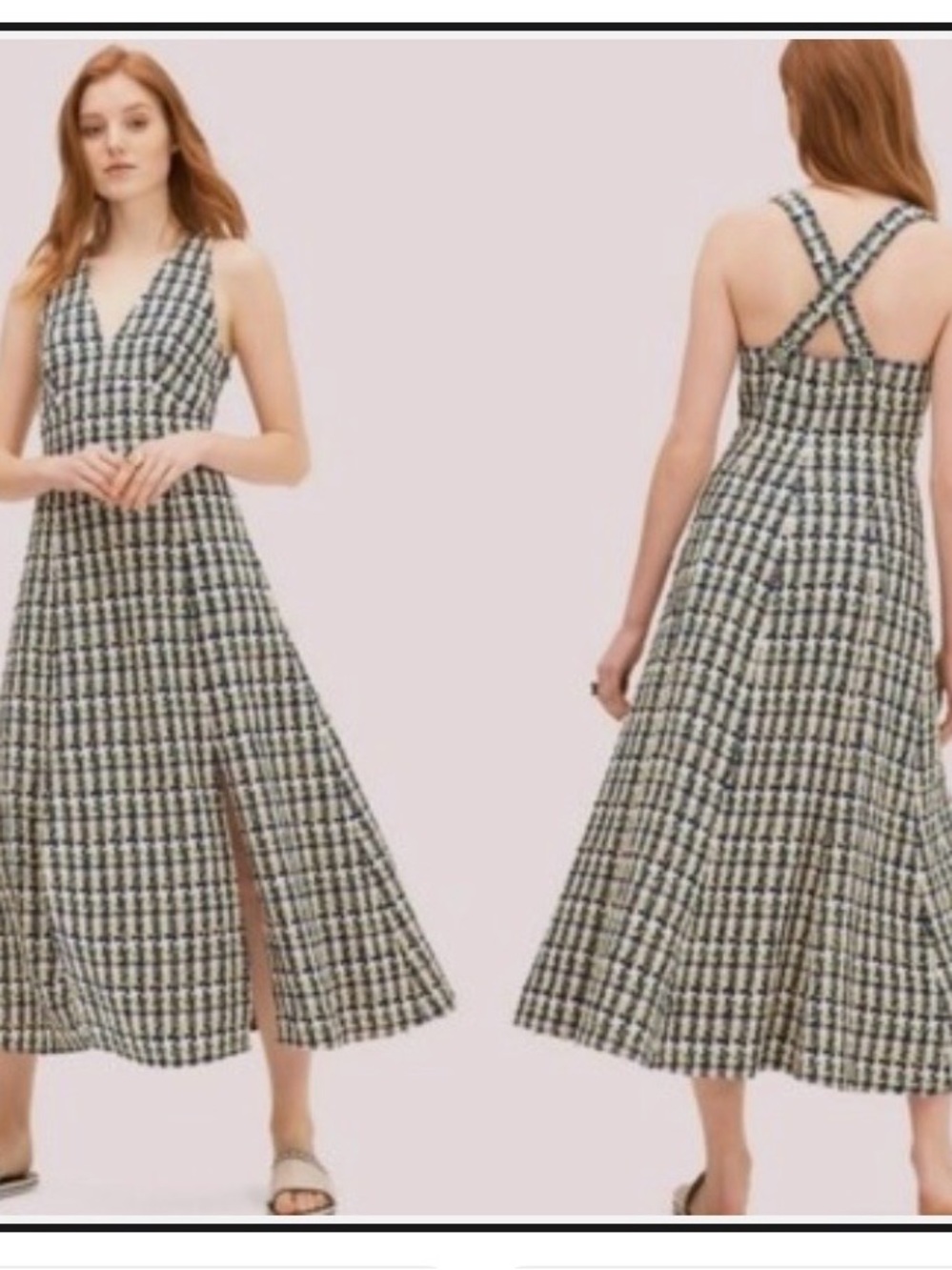 Kate Spade | Pop Tweed Halter Midi Dress NWOT